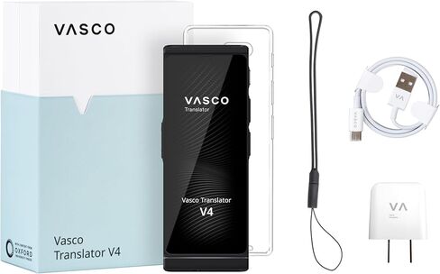 Vasco V4 Language Translator Device + Vasco Translator E1 Earbuds | Free Lifetime Internet in Almost 200 Countries in Saudi Arabia