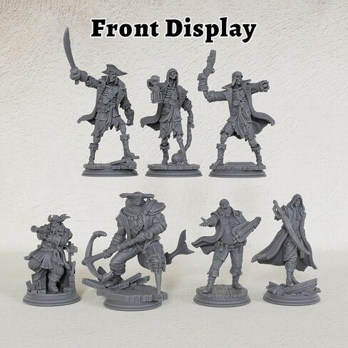 AUSPDICE AS800 Unpainted Pirate Crew Miniatures | DND Minis, RPG Figures, and Fantasy Tabletop Gaming Accessories for Dungeon & Wargame Adventures Chess Games in Saudi Arabia