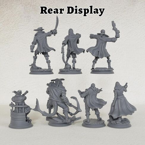 AUSPDICE AS800 Unpainted Pirate Crew Miniatures | DND Minis, RPG Figures, and Fantasy Tabletop Gaming Accessories for Dungeon & Wargame Adventures Chess Games in Saudi Arabia