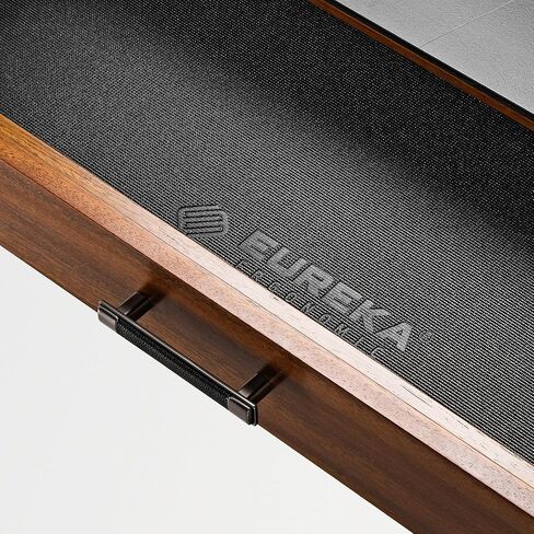 EUREKA ERGONOMIC مكتب قائم كهربائي مع أدراج مزدوجة، مكتب تنفيذي مقاس 63 بوصة، مكتب مكتب على شكل حرف L قابل للتعديل الارتفاع، محطات عمل كمبيوتر مع حامل شاشة، يمين/أسود in Kuwait