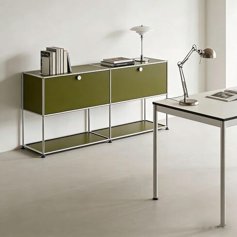 TigerParty Modern Storage Cabinet, Modular Metal Sideboard, Versatile Steel Office Credenza & Lowboard for Living Room, Kitchen, Home Office in Saudi Arabia