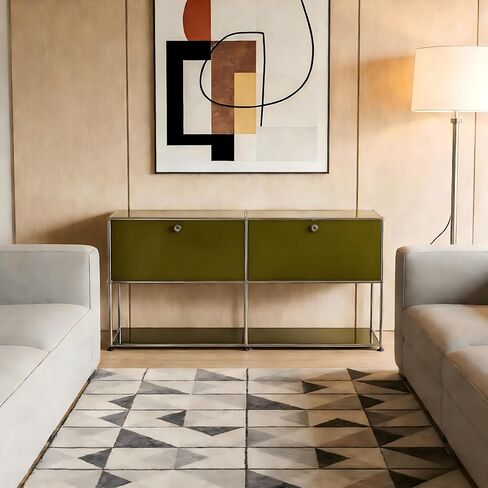 TigerParty Modern Storage Cabinet, Modular Metal Sideboard, Versatile Steel Office Credenza & Lowboard for Living Room, Kitchen, Home Office in Saudi Arabia