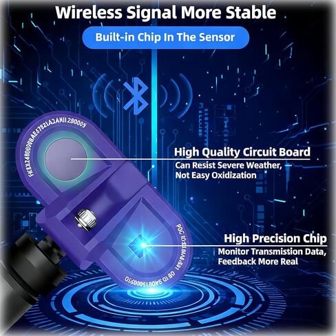 Tesla TPMS Sensor,Upgraded Automotive-Grade All-Weather Bluetooth Tire Pressure Monitoring Sensor Compatible with 2021-2025 Model 3 / Y/S/X, Replacement # 149070101B, 103460200A in Saudi Arabia