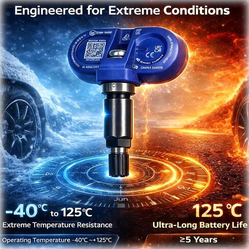 Tesla TPMS Sensor,Upgraded Automotive-Grade All-Weather Bluetooth Tire Pressure Monitoring Sensor Compatible with 2021-2025 Model 3 / Y/S/X, Replacement # 149070101B, 103460200A in Saudi Arabia