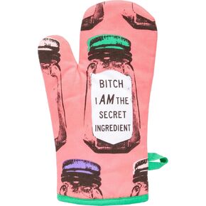 قفاز الفرن الأزرق Q، Bitch I Am The Secret Ingredient، بطانة معزولة للغاية، شكل طبيعي مناسب، 100% قطن in Kuwait