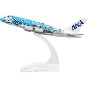 24-Hours 1/400 Turtle Blue A380 16cm Airplane Model for Display in Kuwait