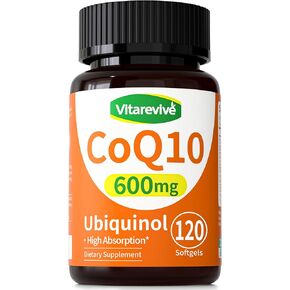 CoQ10 600 mg Softgels – Ubiquinol Coq 10 High Absorption Coenzyme Q10 & CoQ-10 Supplement for Energy, Heart & Antioxidant Support, 120 Count in Saudi Arabia