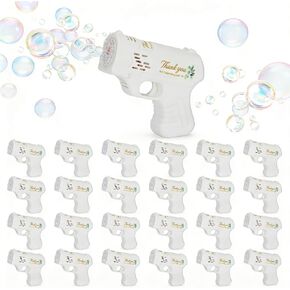 White Bubble Guns for Wedding, 24 Pack Wedding Bubble Gun Machine Party Set, Automatic Bubble Guns with Bubble Concentrate, Suitable for All Types of Parties and Events (Without Battery) in Saudi Arabia