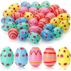 Mr. Pen- Printed Plastic Easter Eggs, 3 Inch, 30 Pack, Bulk Fillable Eggs for Easter Hunt Decor, Party Favor, Basket Stuffers, Classroom Prize, Supplies, Adult & Kid Party Toys for Gift in Saudi Arabia