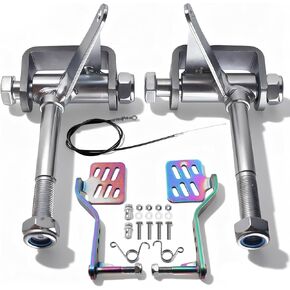 Go Kart Steering Spindle Bracket Set 5/8" Axle 4-1/2" Long with Brake and Throttle Pedal Kit for Predator 212cc 196cc 6.5hp for Manco for Yerf-Dog for Azusa Go Kart Parts Accessories Colorful in Saudi Arabia