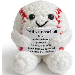 Positive Crochet Baseball Gifts for Players & Fans, Emotional Support Plush Crochet Funny Inspirational Gift for Men Women Baseball Players in Saudi Arabia