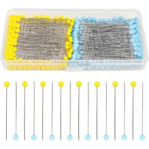 500 PCS Straight Pins, Glass Ball Head Quilting Pins 1.75inch, Sewing Pins for Fabric, Stainless Steel Dressmaker Pin for Sewing, Crafting, Jewelry Making in Saudi Arabia