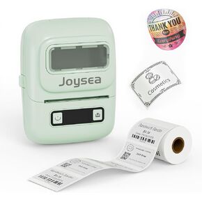 ماكينة صنع الملصقات Joysea BX1 مع شريط، صانع ملصقات بلوتوث 2 بوصة، طابعة ملصقات حرارية محمولة مع قوالب متعددة للأعمال الصغيرة والمكتب والمنزل والمدرسة (أخضر، 1 ملصق + 1 ملصق لفة) in Kuwait