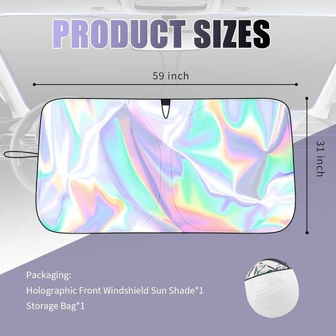 59×31 Inch Car Windshield Sun Shade,Foldable Car Sun Shade Windshield for Blocking Sunlight & Thermal,Summer Essentials Cars Windshields Cover Suns Shades for Cars,SUVs in Saudi Arabia