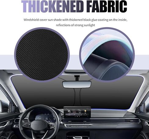 59×31 Inch Car Windshield Sun Shade,Foldable Car Sun Shade Windshield for Blocking Sunlight & Thermal,Summer Essentials Cars Windshields Cover Suns Shades for Cars,SUVs in Saudi Arabia