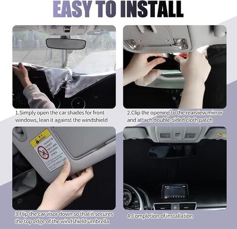 59×31 Inch Car Windshield Sun Shade,Foldable Car Sun Shade Windshield for Blocking Sunlight & Thermal,Summer Essentials Cars Windshields Cover Suns Shades for Cars,SUVs in Saudi Arabia