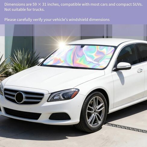 59×31 Inch Car Windshield Sun Shade,Foldable Car Sun Shade Windshield for Blocking Sunlight & Thermal,Summer Essentials Cars Windshields Cover Suns Shades for Cars,SUVs in Saudi Arabia