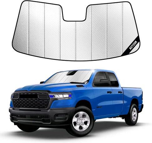 Windshield Sun Shade for Ram 1500 (2019-2026), Custom-fit Windshield Cover, Keep Vehicle Cool, Protect Dashboard, Foldable Car Window Shades – Ram 1500 Accessories in Saudi Arabia