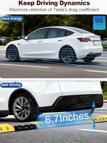 No Drill Mud Flaps for 2017-2023 Tesla Model 3, Heavy Duty Front & Rear All Weather Splash Guards Set for RWD/Long Range/Standard Range Performance Models, OEM-Style Textured Black Mud Guards in Saudi Arabia