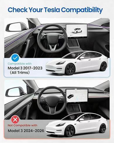 No Drill Mud Flaps for 2017-2023 Tesla Model 3, Heavy Duty Front & Rear All Weather Splash Guards Set for RWD/Long Range/Standard Range Performance Models, OEM-Style Textured Black Mud Guards in Saudi Arabia