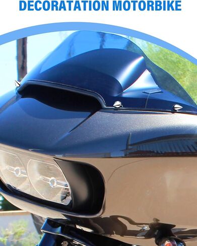 مسامير الزجاج الأمامي، مسامير هدية للزجاج الأمامي متوافقة مع Harley Davidson Road Glide 2015-2024 2022 2023 مسامير تزيين الزجاج الأمامي للدراجات النارية من الكروم in Kuwait