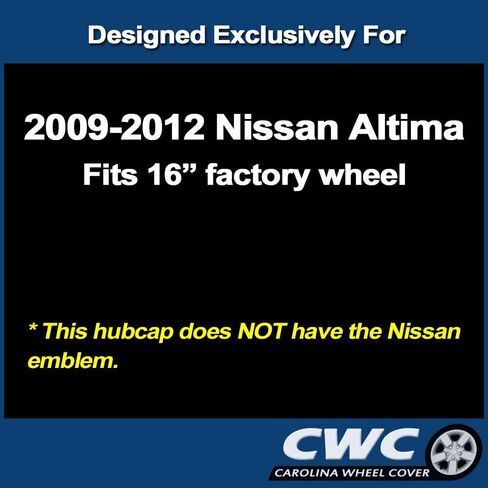 Premium Replica Hubcap Set, Replacement for Nissan Altima 2009-2012, 16-inch Wheel Cover (4 Pieces) in Kuwait