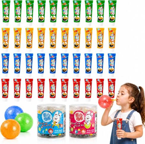 20 PCS Blow Plastic Bubbles Toy Kit, Large Bubble Balloons for Kids, DIY Blow Bubble Balloons with Straws, Colorful Plastic Bubble Toy, Party Favors, Classroom Rewards, Birthday Gift in Saudi Arabia