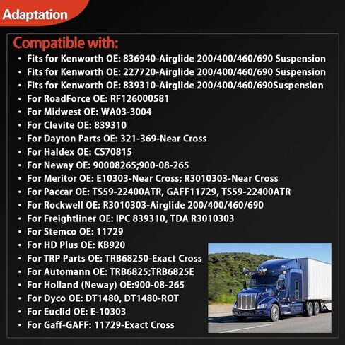 TS59-22400 Torque Rod Bushing Compatible with Kenworth & Peterbilt & Airglide 200 400 460 690, Replace 839310, 836940, TS59-22400, TRB6825 4PCS in Saudi Arabia