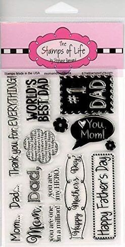 طوابع عيد الأب وعيد الأم لصناعة البطاقات ولوازم سجل القصاصات من The Stamps of Life - MomAndDad2Love in Kuwait
