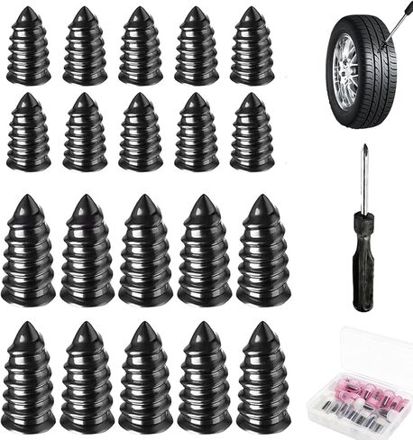 20PCS Tire Repair Kit - Tire Repair Nails (2 Sizes),Tire Repair Rubber Screws,Fast Self-Service Tire Repair Tools for Car, Motorcycle, ATV, Truck, Jeep in Saudi Arabia