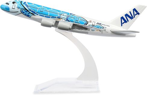 24-Hours 1/400 Turtle Blue A380 16cm Airplane Model for Display in Kuwait