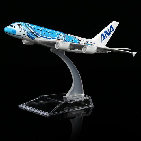 24-Hours 1/400 Turtle Blue A380 16cm Airplane Model for Display in Kuwait
