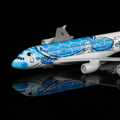 24-Hours 1/400 Turtle Blue A380 16cm Airplane Model for Display in Kuwait