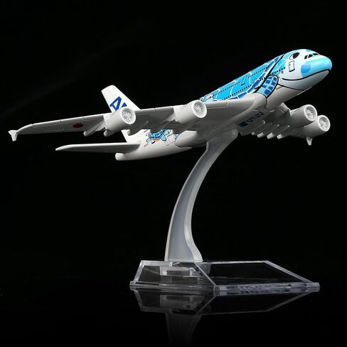 24-Hours 1/400 Turtle Blue A380 16cm Airplane Model for Display in Kuwait