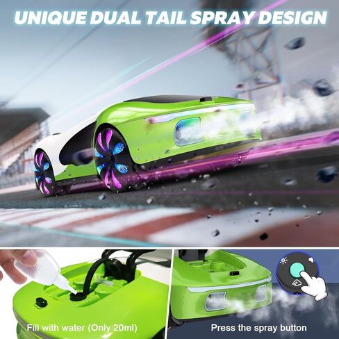 Gesture Sensing Remote Control Car - 2.4GHz Drift RC Stunt Car with Light Spray & Music,360° Rotate Hobby RC Cars Toy for Kids 8-12 in Saudi Arabia