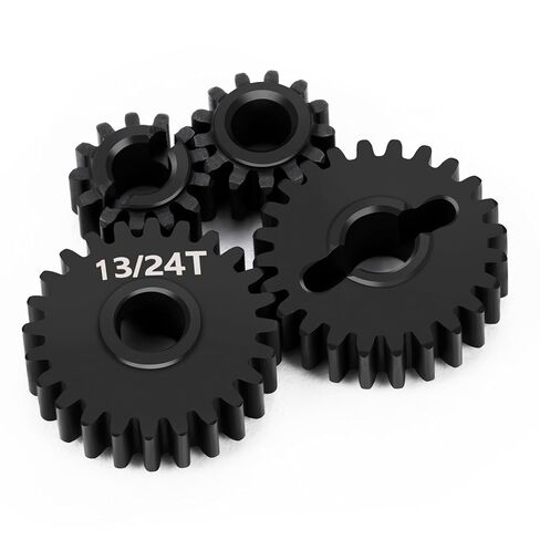 RC Steel 13/24T,14/23T,15/22T Overdrive & Underdrive Portal Gears Set for Redcat Ascent-18 1/18 Rock Crawler Car Upgrade Parts (13+24T) in Saudi Arabia