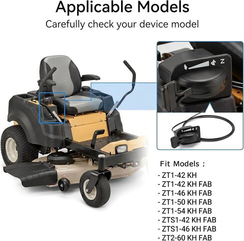 كابل خانق جديد مطور مقاس 51 بوصة لسلسلة Cub Cadet ZT1 ZT2 ZTS، يناسب ZT1-42 إلى ZT2-60، ZTS1-42 إلى ZTS2-60 جزازة العشب، يستبدل OEM 746-06891 746P06891 in Kuwait
