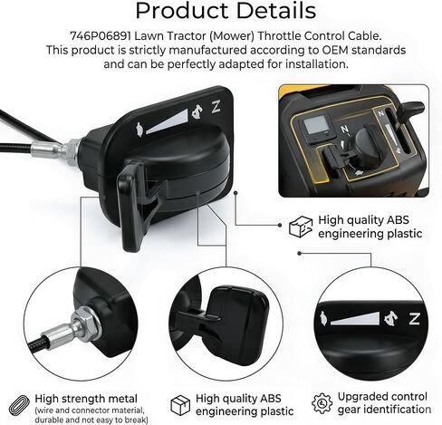 كابل خانق جديد مطور مقاس 51 بوصة لسلسلة Cub Cadet ZT1 ZT2 ZTS، يناسب ZT1-42 إلى ZT2-60، ZTS1-42 إلى ZTS2-60 جزازة العشب، يستبدل OEM 746-06891 746P06891 in Kuwait