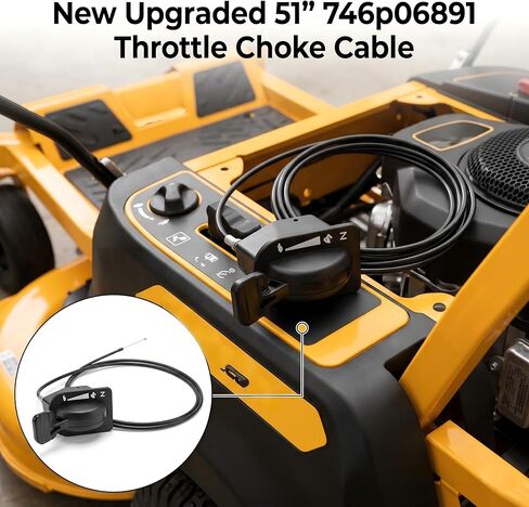 كابل خانق جديد مطور مقاس 51 بوصة لسلسلة Cub Cadet ZT1 ZT2 ZTS، يناسب ZT1-42 إلى ZT2-60، ZTS1-42 إلى ZTS2-60 جزازة العشب، يستبدل OEM 746-06891 746P06891 in Kuwait