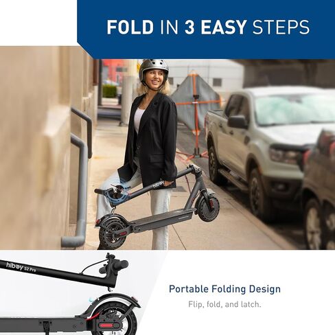 Hiboy S2 Pro Electric Scooter, 500W Motor, 10" Solid Tires, 25 Miles Range, 19 Mph Folding Commuter Electric Scooter for Adults in Kuwait