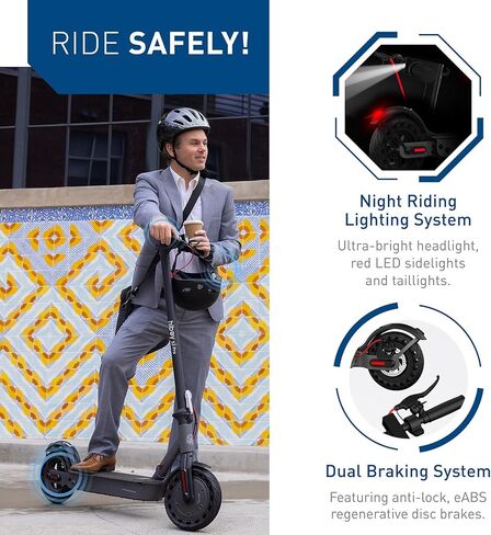 Hiboy S2 Pro Electric Scooter, 500W Motor, 10" Solid Tires, 25 Miles Range, 19 Mph Folding Commuter Electric Scooter for Adults in Kuwait