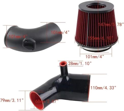 4" Cold Air Intake Turbo Inlet Elbow Compatible With BMW 2019+ B58 3.0L 6 - Cylinder Turbocharged M240i, M340i, M440i in Saudi Arabia