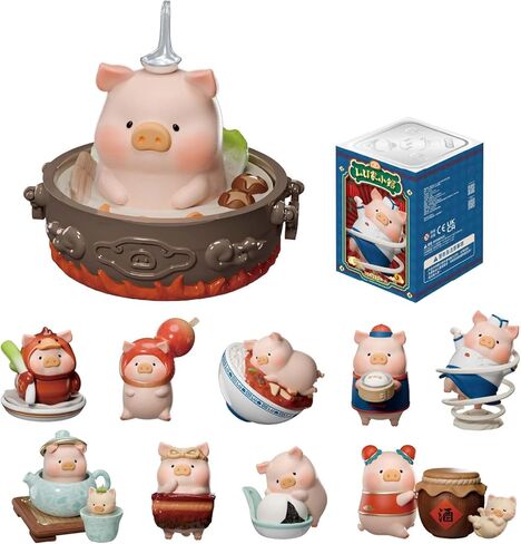 TOYZERO + شخصيات Lulu The Piggy Blind Box الرسمية - سلسلة طاولة Lu's صناديق عمياء صندوق غامض تماثيل حيوانات لطيفة مقتنيات ديكورات منزلية هدايا أعياد الميلاد، صندوق واحد in Kuwait