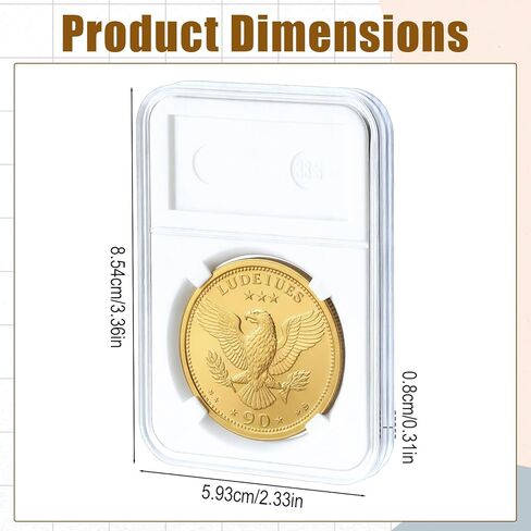 30 Packs Coin Display Holder Storage Case for Morgan Peace IKE Silver Dollar Coins Holder 38mm Clear Acrylic Cases for Coin Organize and Collection Four-Point Fixation Capsules Protector in Kuwait