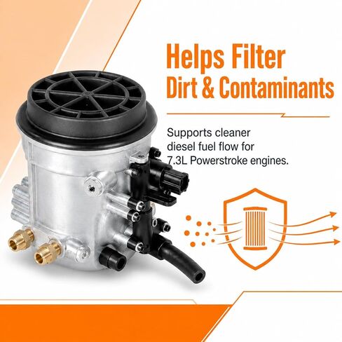مجموعة مبيت فلتر الوقود لسيارة Ford 7.3L Powerstroke Diesel لسيارة Ford F-250 E-350 Super Duty E-350 E-450 E-550 Excursion 1999-2003، مبيت مرشح فاصل المياه FG1057 F81Z-9155-AC F81A-9155-AA in Saudi Arabia