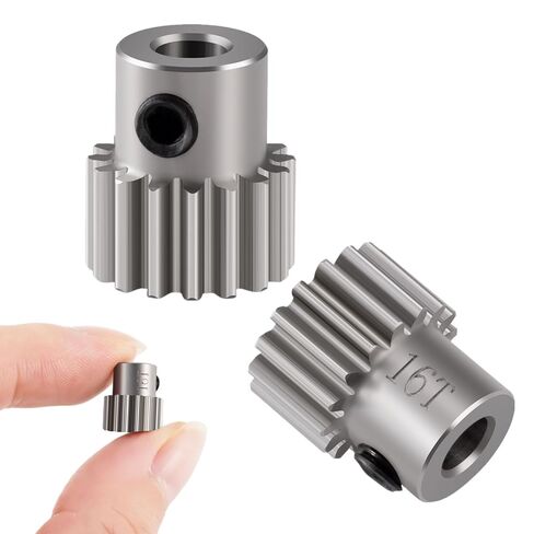 2 قطعة الفولاذ المقاوم للصدأ 48p 0.5M 16T ترس ترس 3.17 مللي متر تروس المحرك ل RC سيارة قارب الطائرة بدون طيار ترقية in Kuwait