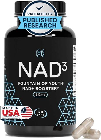 HPN NAD+ Booster – بديل النيكوتيناميد ريبوسيد (NAD3) للرجال والنساء | منشط NRF2 المضاد للشيخوخة، 312 مجم لكل جرعة - مكمل طاقة طبيعي لطول العمر والصحة الخلوية، 30 حبة نباتية in Kuwait