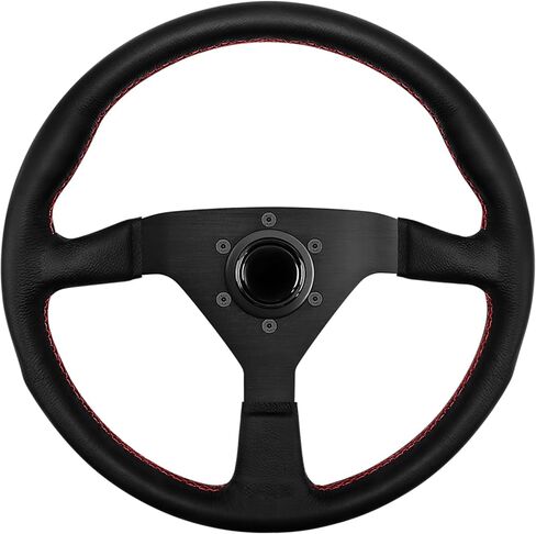 13.4" Universal Racing Steering Wheel 6 Bolts Leather Gaming Steering Wheel with Horn Button for Race/Rally/Motorsport/Car Sim Driving in Saudi Arabia