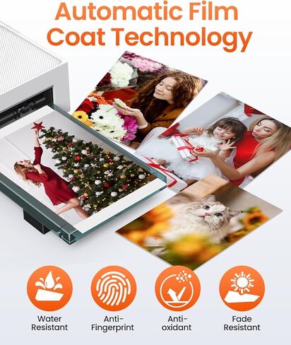 علبة حبر Wonfoucs مكونة من قطعتين متوافقة مع خراطيش حبر Liene Amber M100/M200/M110/M210، فقط لطابعة DHP512/DHP513/DHP514/DHP515، تطبع 80 ورقة صورة (بدون ورق) in Kuwait