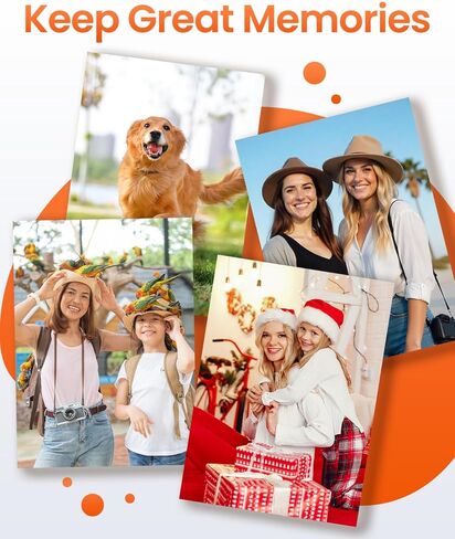 علبة حبر Wonfoucs مكونة من قطعتين متوافقة مع خراطيش حبر Liene Amber M100/M200/M110/M210، فقط لطابعة DHP512/DHP513/DHP514/DHP515، تطبع 80 ورقة صورة (بدون ورق) in Kuwait